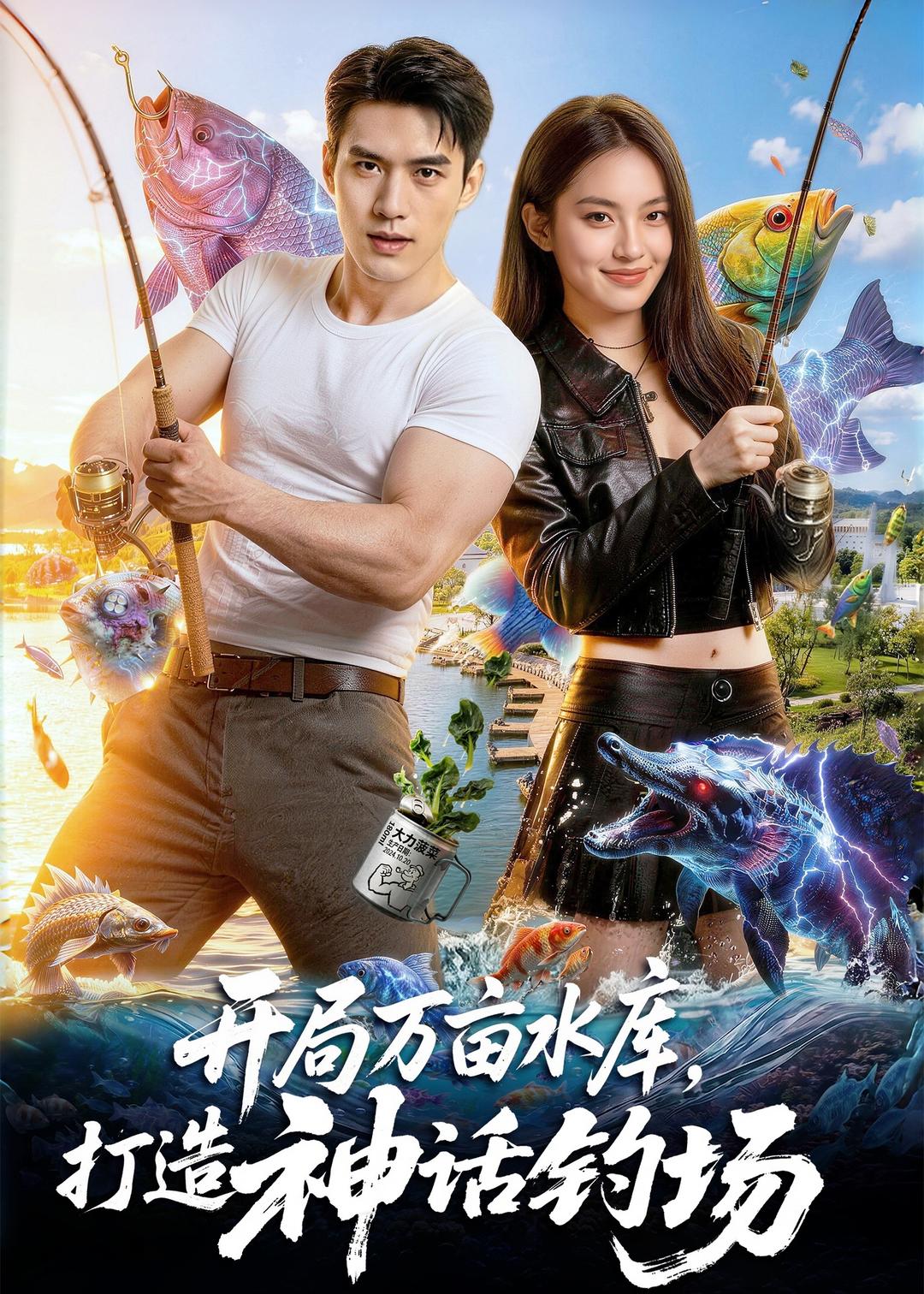 开局万亩水库,打造神话钓场(70集)AI短剧