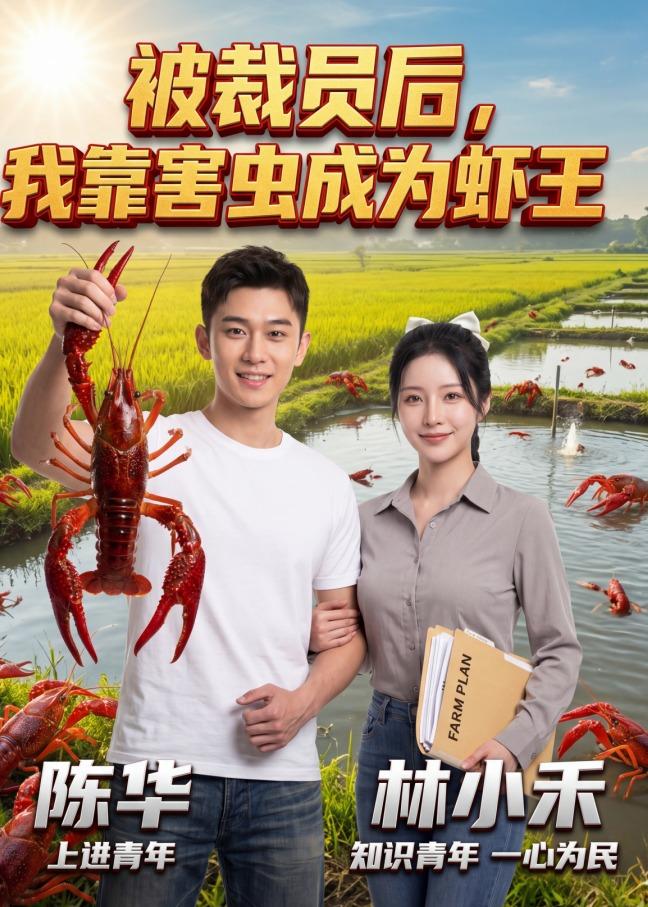 113.被裁员后，我靠害虫成为虾王（44集）AI短剧