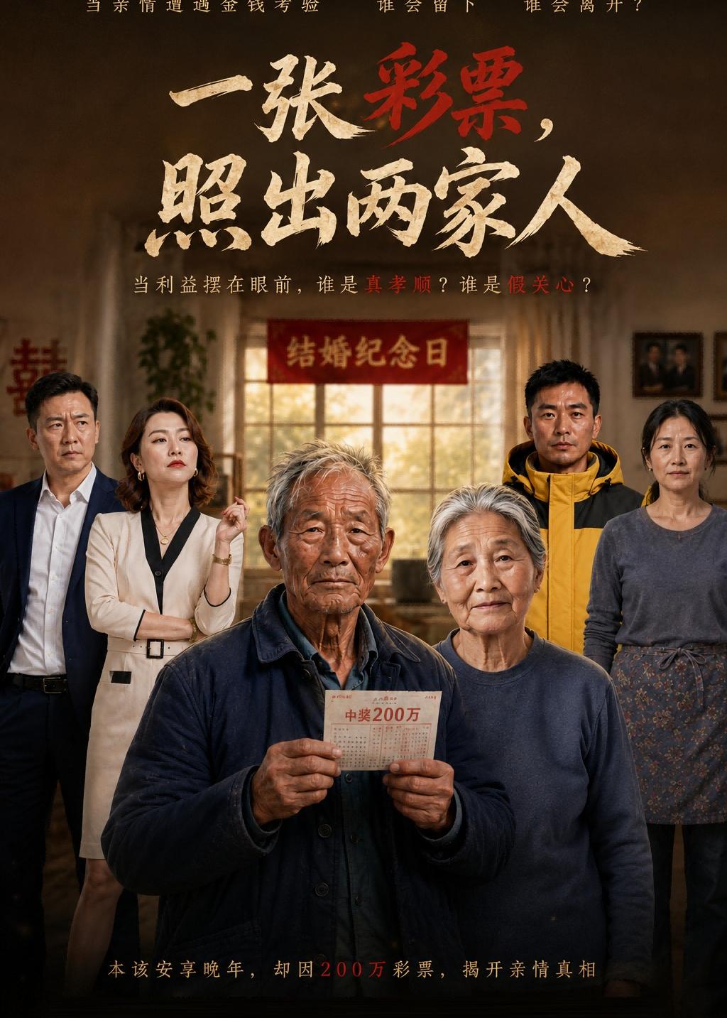 一张彩票，照出两家人（34集）AI短剧