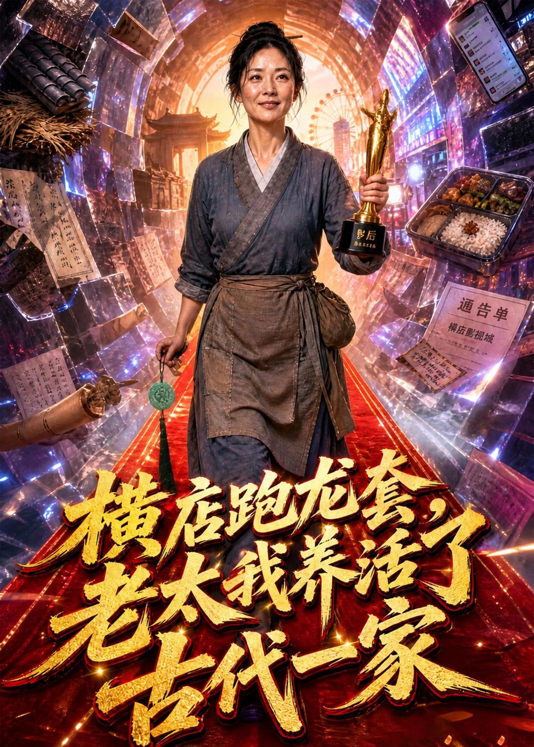 横店跑龙套，老太我养活了古代一家（41集）AI短剧