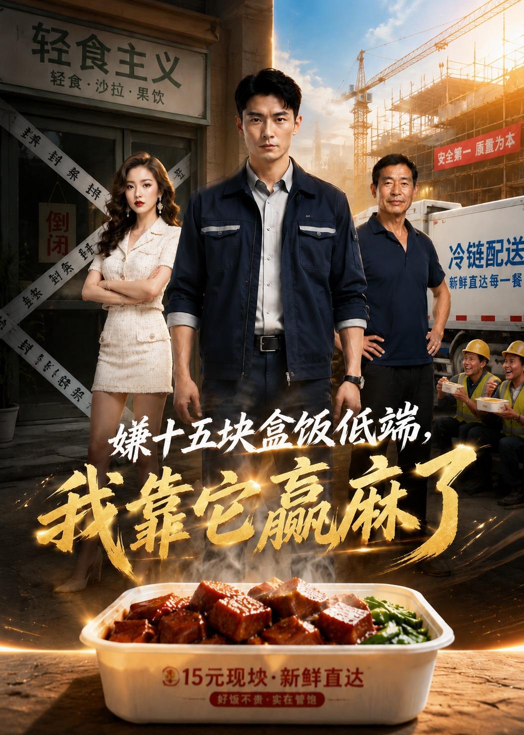 嫌十五块盒饭低端,我靠它赢麻了(44集)AI短剧